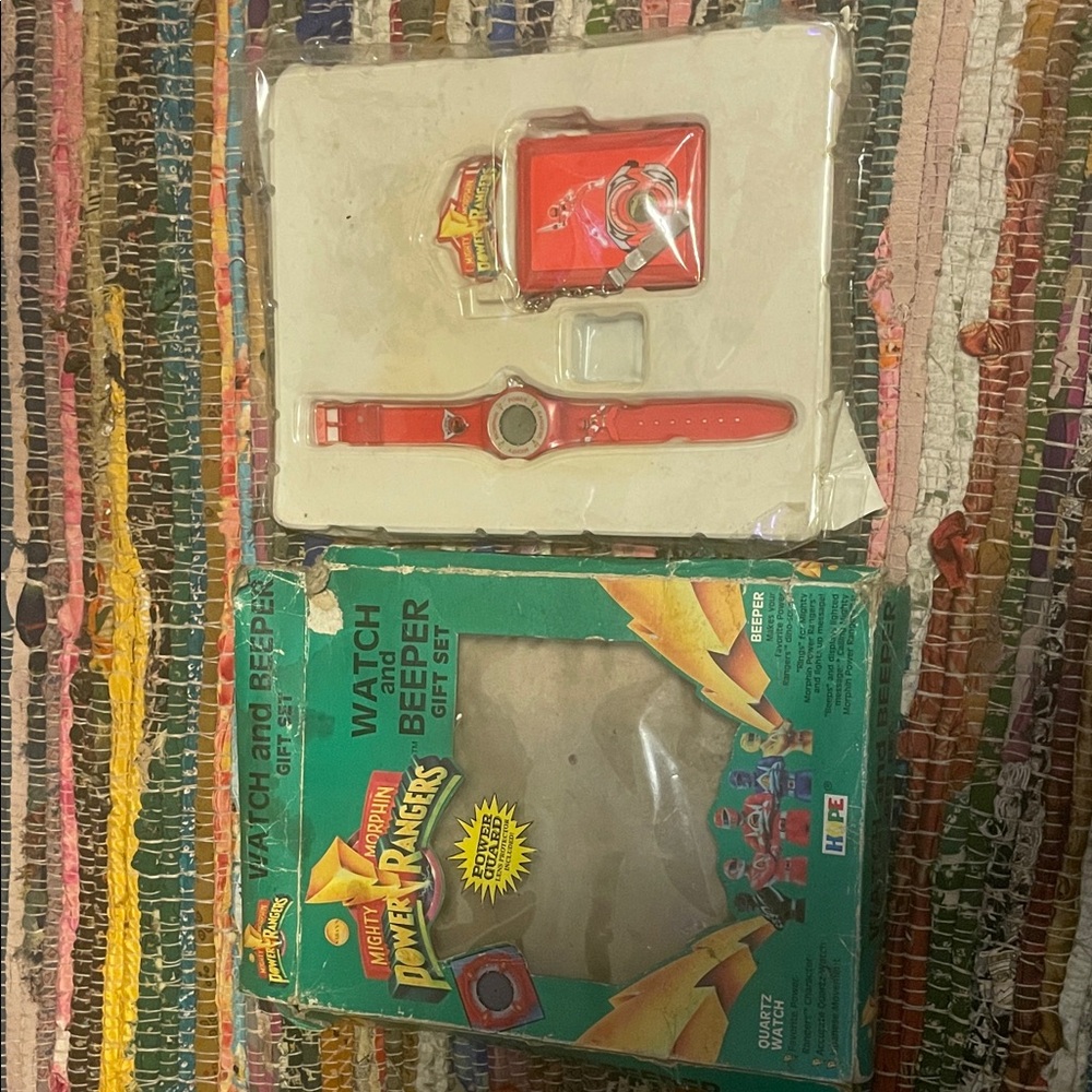 Power Ranger Red Watch and Beeper Set with key chain peice from the 90s